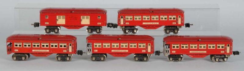 Appraisal: Lot of Lionel O-Gauge Passenger Cars Description Pre-war Including two