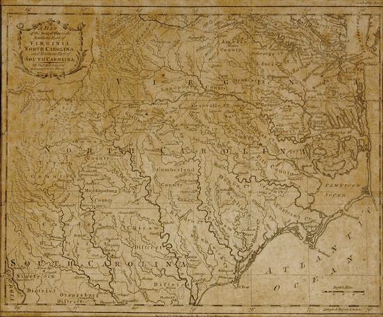 Appraisal: Map of Revolutionary Virginia and the Carolinas circa June A