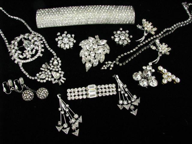 Appraisal: Collection of Vintage Rhinestone Jewelry including Weiss Kramer of New