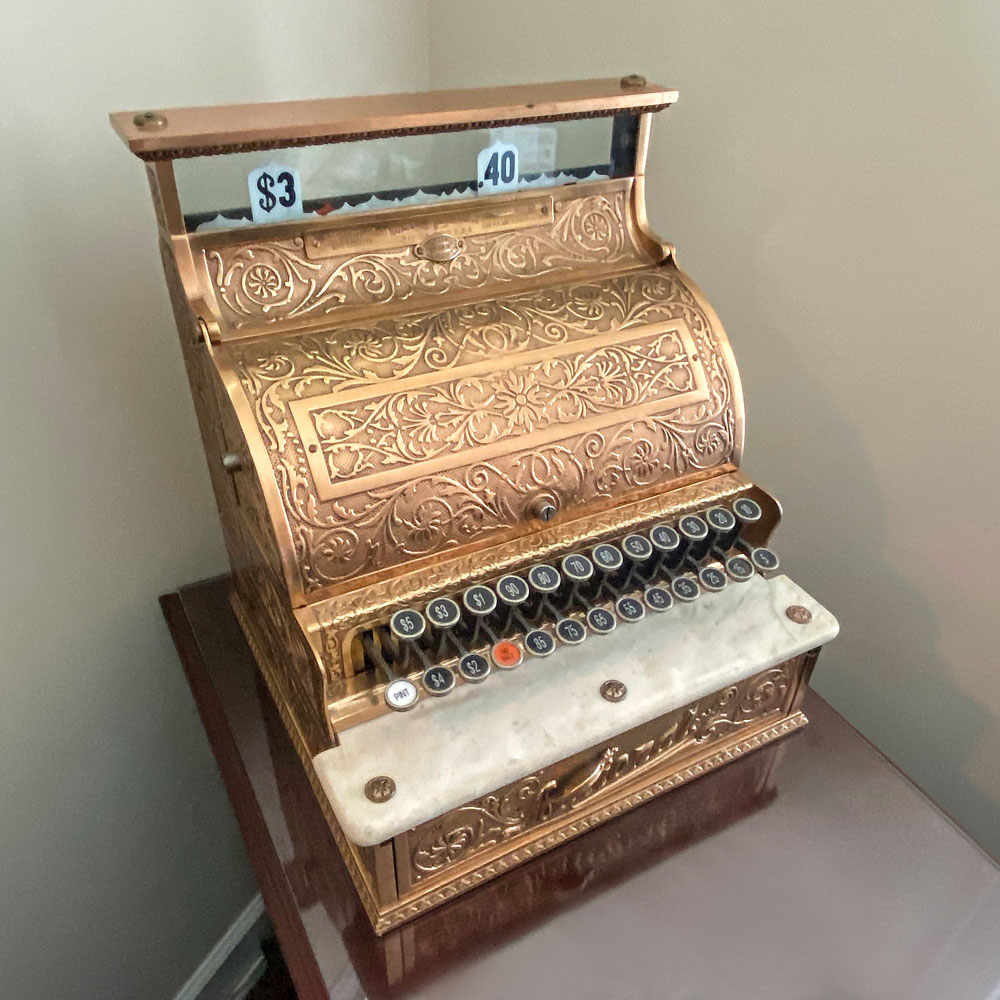 Appraisal: ORNATE NATIONAL CASH REGISTER MODEL Fully functional brass National cash