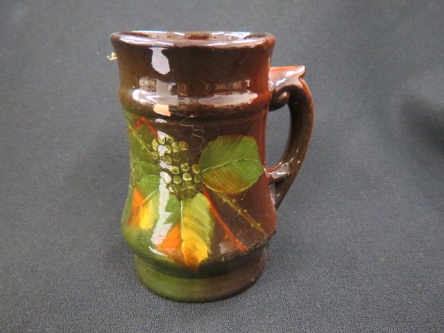 Appraisal: Art Pottery Rozane or Louwelsa type Stein handpainted berry floral