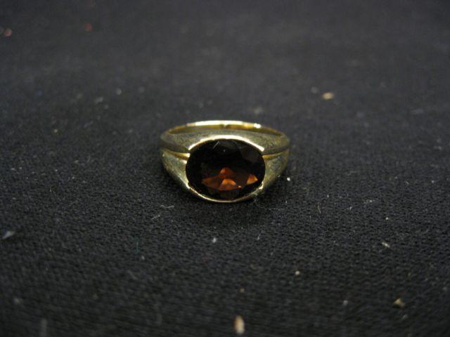 Appraisal: Garnet Ring carat deep rich oval garnet in heavy k