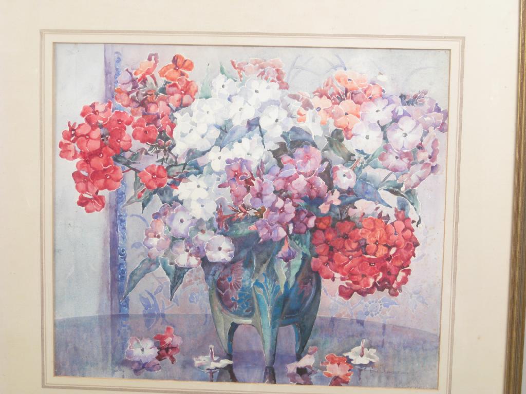 Appraisal: ISABELLE WRIGHTSON A Still Life of Hydrangeas in a Vase