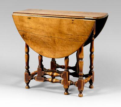 Appraisal: Fine diminutive gate leg table maple and pine with oval