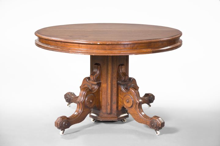 Appraisal: American Renaissance Revival Walnut Dining Table third quarter th century