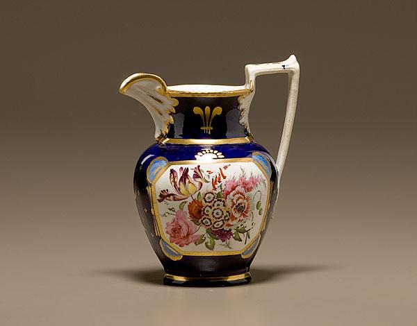 Appraisal: SWANSEA ATTRIBUTED PORCELAIN PITCHER English ca A Swansea attributed blue