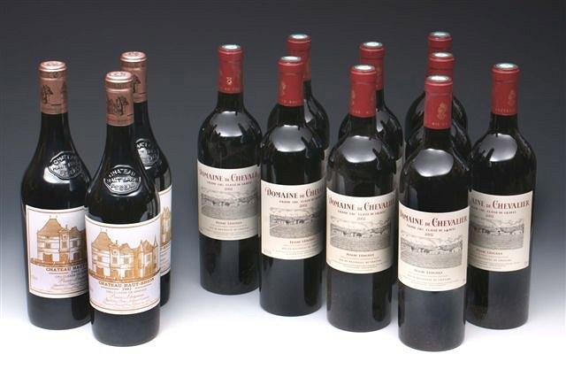 Appraisal: A CASE OF VINTAGE RED GRAVES Hautbrion and Domaine de