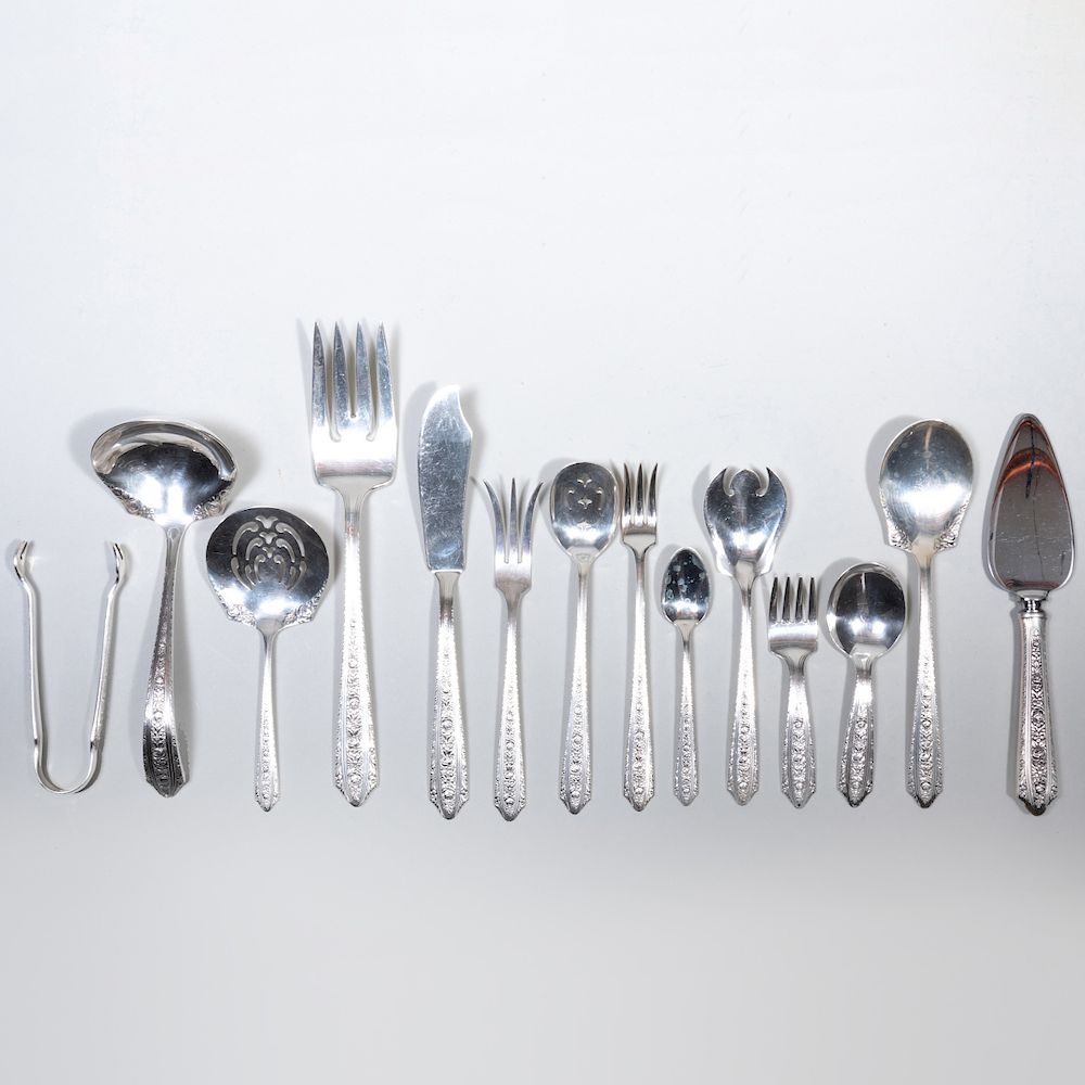 Appraisal: Wallace Silver Part Flatware Service Marked 'Sterling' Comprising Eighteen demitasse