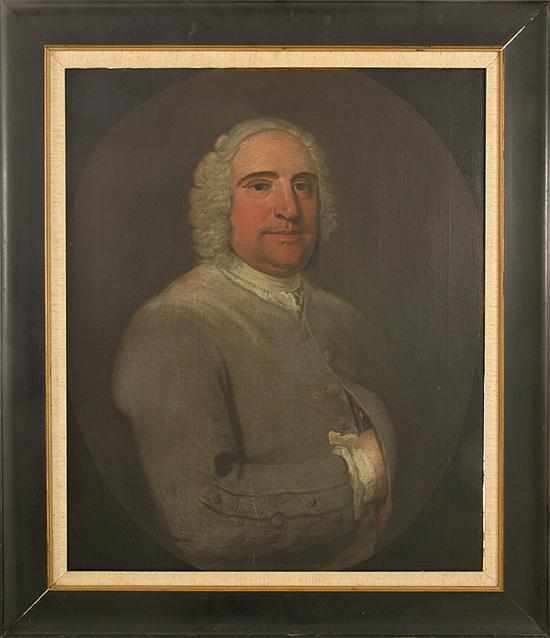 Appraisal: British or American school th century PORTRAIT OF GENTLEMAN oil