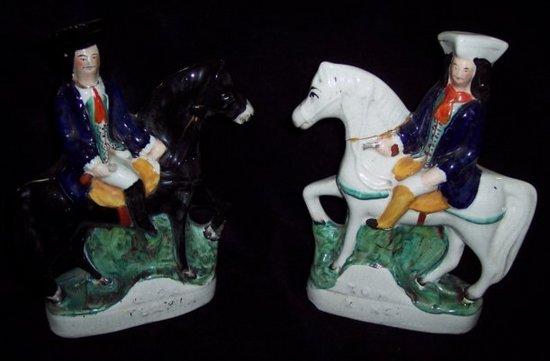 Appraisal: A named pair of Staffordshire figures Tom King and Dick