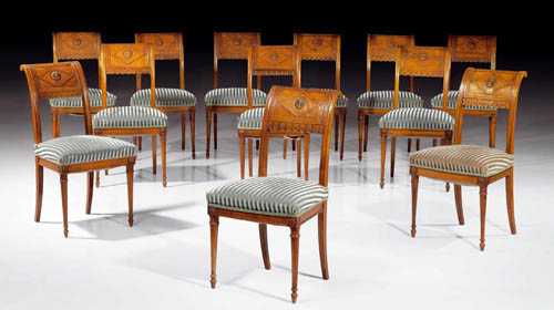 Appraisal: SET OF CHAIRS Directoire and late after models by H