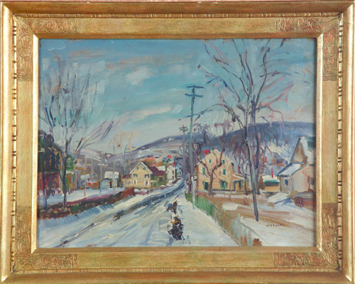 Appraisal: Walter E Baum American - Road to Bethehem Oil on