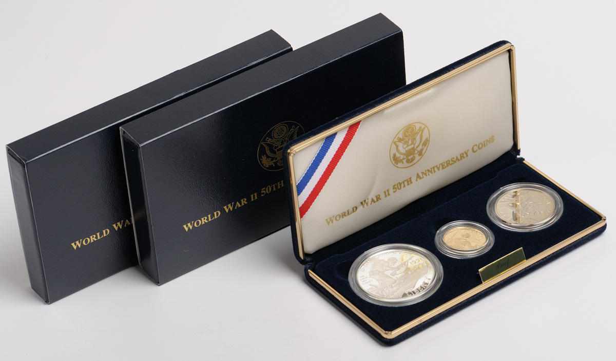 Appraisal: - WWII th Anniversary Commemorative Coin Proof Sets Included are