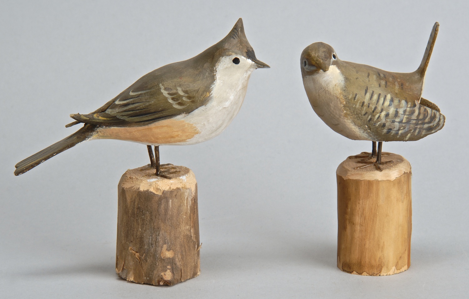 Appraisal: TWO BIRD CARVINGS by Peter Peltz of East Sandwich Massachusetts