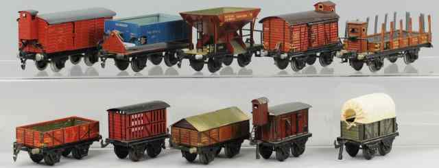 Appraisal: LARGE GROUPING OF MARKLIN FREIGHT CARS O gauge includes stake