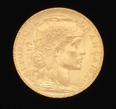 Appraisal: A -Franc Gold Coin -Franc gold coin