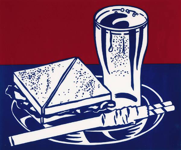 Appraisal: Roy Lichtenstein American - Sandwich and Soda from Ten Works