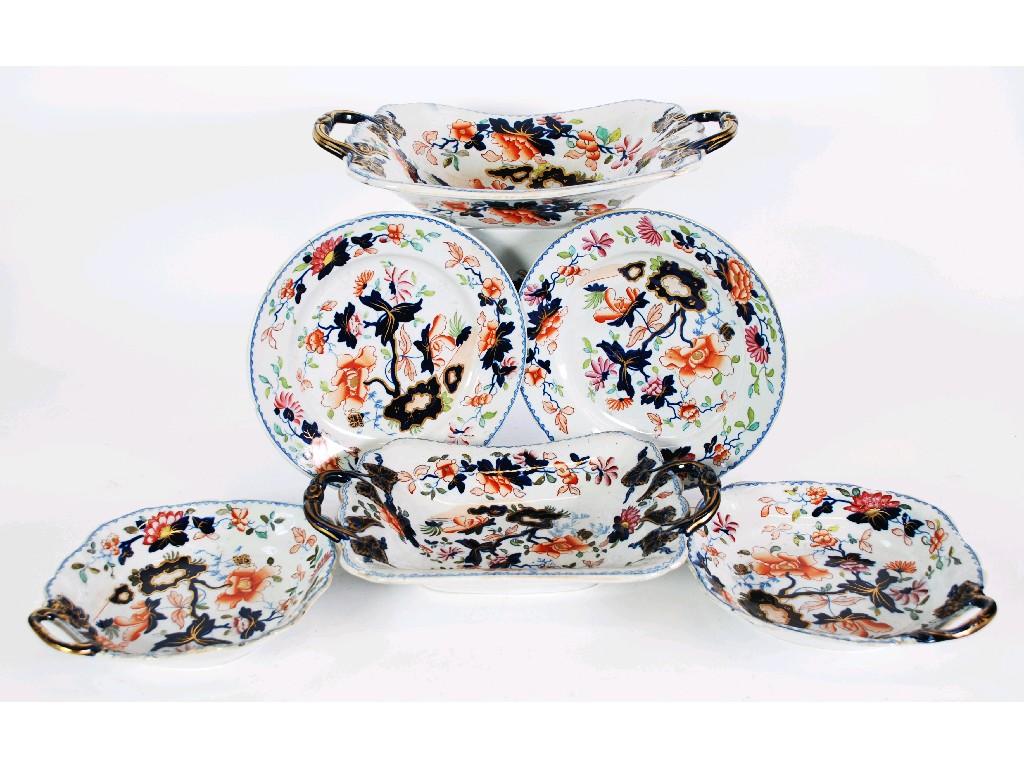 Appraisal: GOOD QUALITY EARLY VICTORIAN 'TONQUIN CHINA' PIECE JAPAN PATTERN IRONSTONE