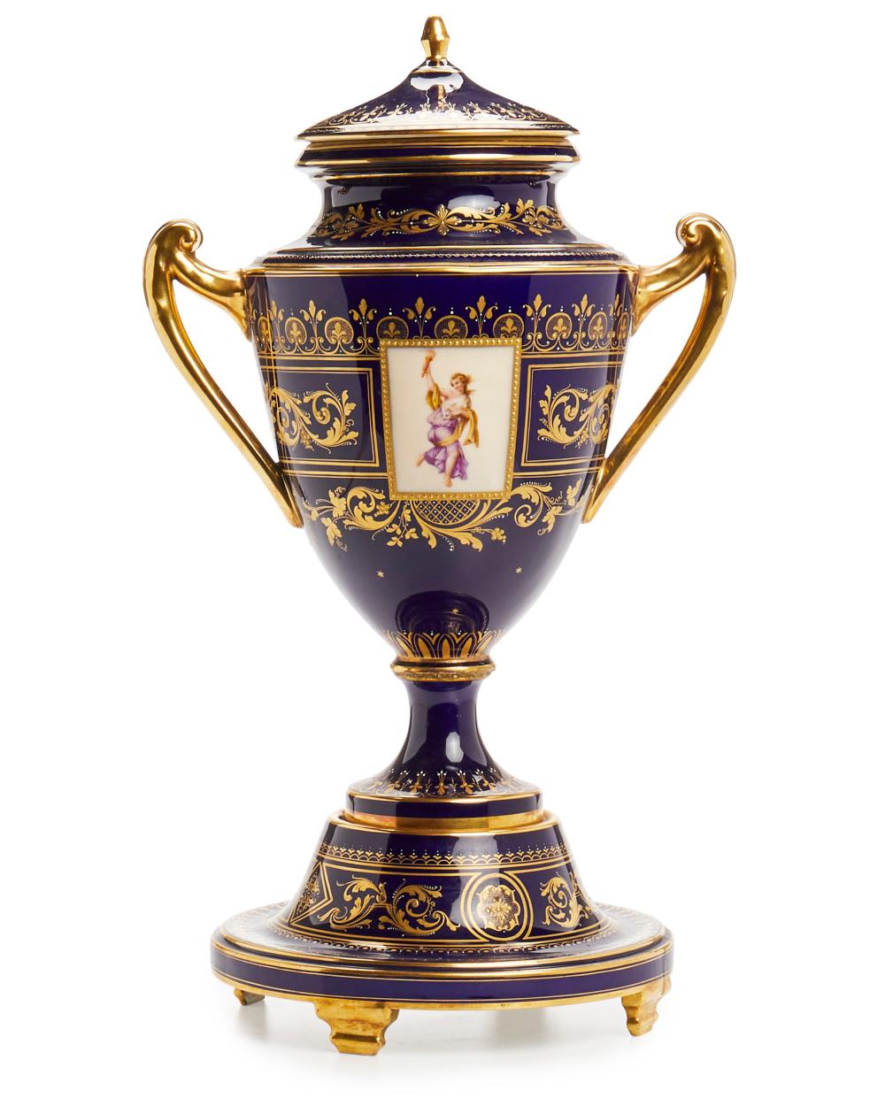 Appraisal: A Royal Vienna covered urn Late th Century Marked for