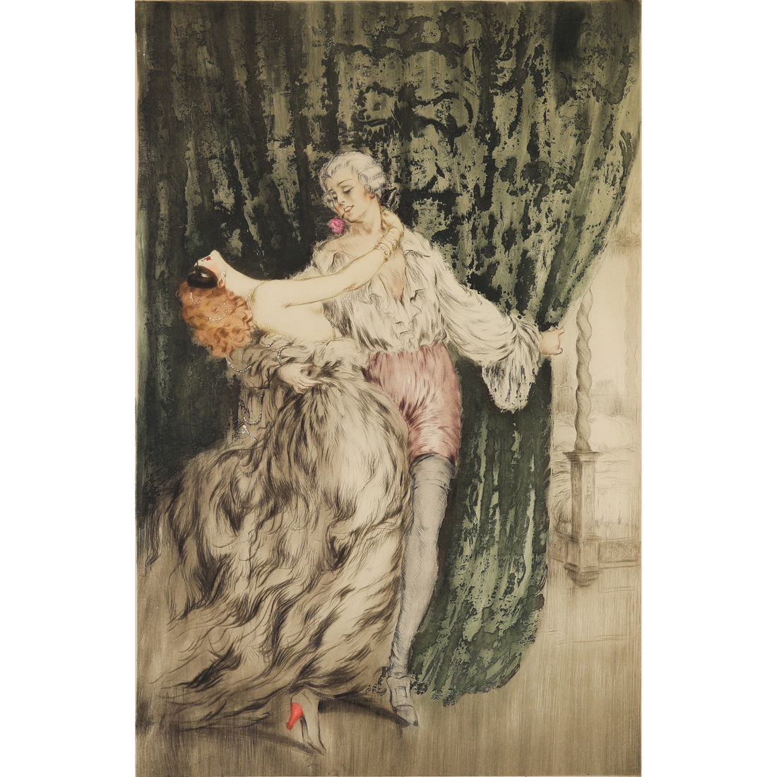 Appraisal: PRINT LOUIS ICART Louis Icart French - Cassanova etching with