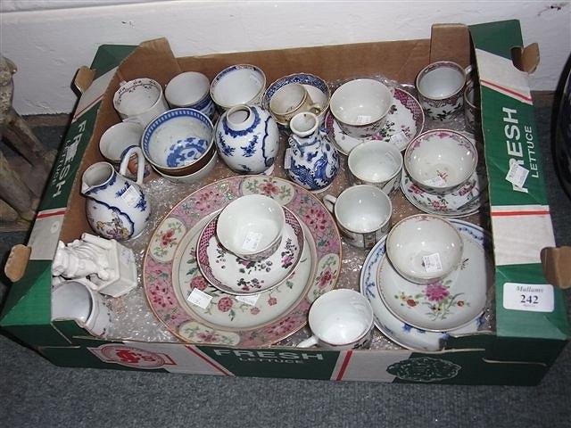 Appraisal: A COLLECTION OF CHINESE EXPORT WARE to include various saucer