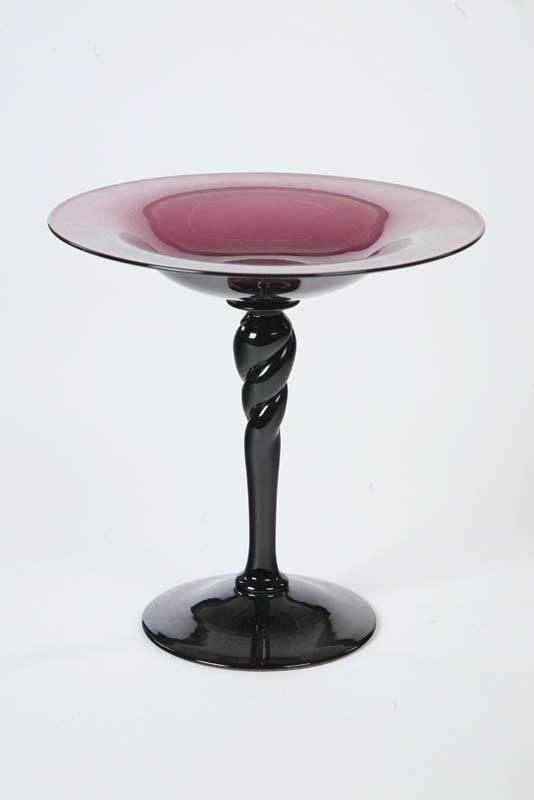 Appraisal: COMPOTE Attributed to Steuben Amethyst with a partially twisted stem