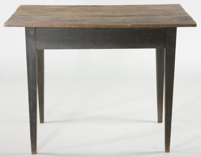 Appraisal: Southern Country Work Table th century yellow pine pegged mortise