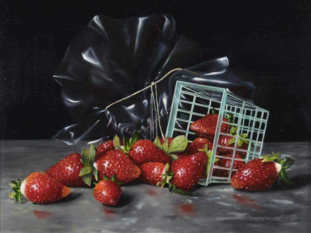 Appraisal: DONNA GAUL California st century oil on board photorealistic still-life