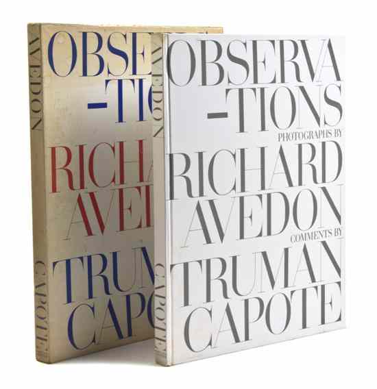 Appraisal: PHOTOGRAPHY AVEDON RICHARD Observations By Truman Capote New York Simon