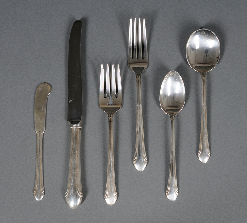 Appraisal: Alvin Partial Sterling Silver Flatware Set for Eight Romantique pattern