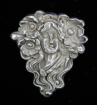 Appraisal: A Vintage Sterling Silver Art Nouveau Brooch A vintage sterling