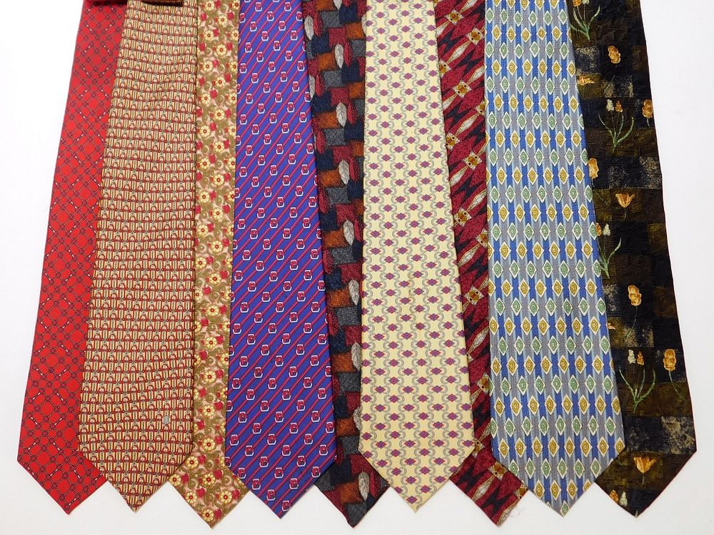 Appraisal: PC Hermes Givenchy Burberry Other Designer Ties France Italy th