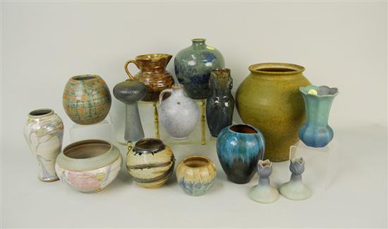 Appraisal: LARGE COLLECTION OF STUDIO AND ART POTTERY including examples by