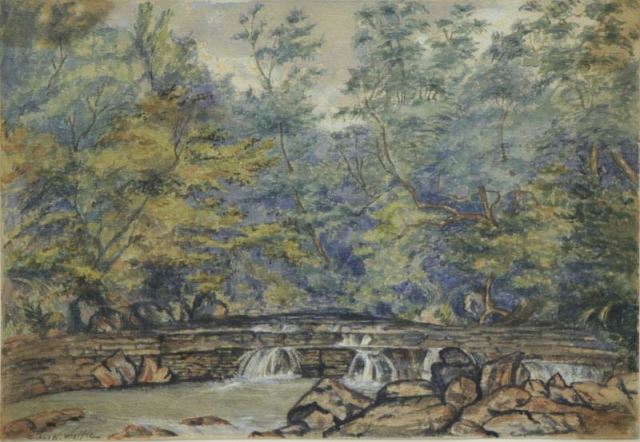 Appraisal: WOELFLE Arthur Watercolor River Landscape Signed lower left Arthur Woelfle