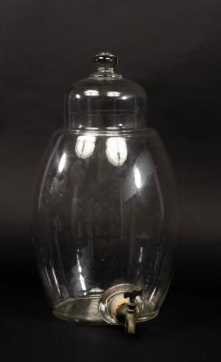 Appraisal: A th Century glass drinks dispenser with cover and tap