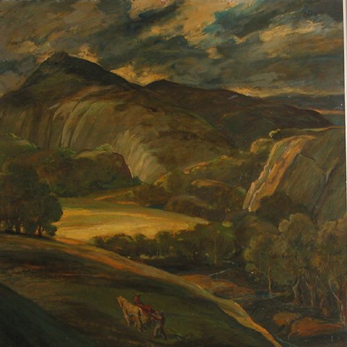 Appraisal: Storm Landscape circa Oil on Board th Century American School