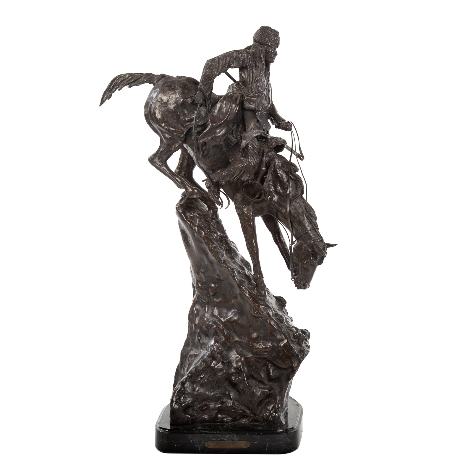 Appraisal: AFTER REMINGTON MOUNTAIN MAN BRONZE Signed in cast in H