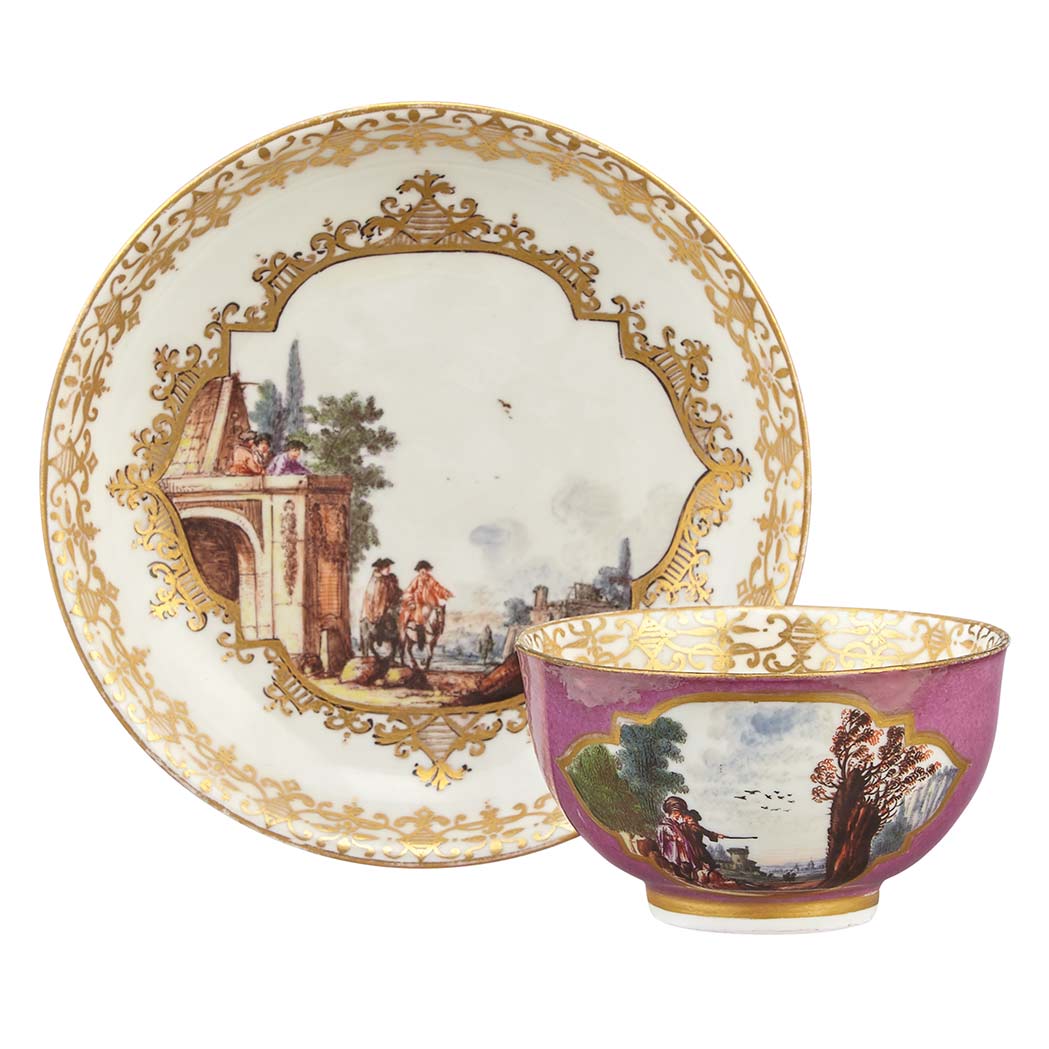 Appraisal: Meissen Porcelain Cup and Saucer Second quarter of the th