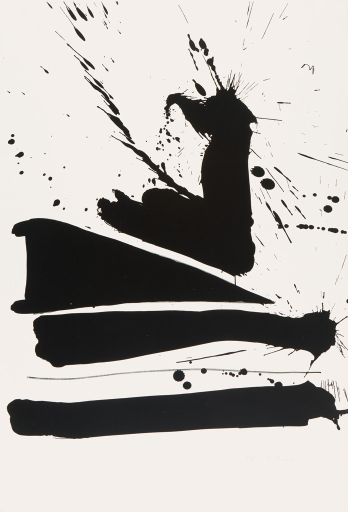 Appraisal: ROBERT MOTHERWELL Automatism B Lithograph printed in black on Rives