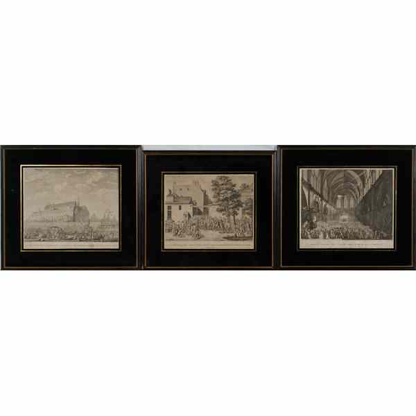 Appraisal: Jean Louis-Prieur French - Landscape and Architectural Etchings A group