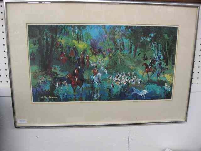 Appraisal: LeRoy Neiman Serigraph Fox Hunt image area '' x ''