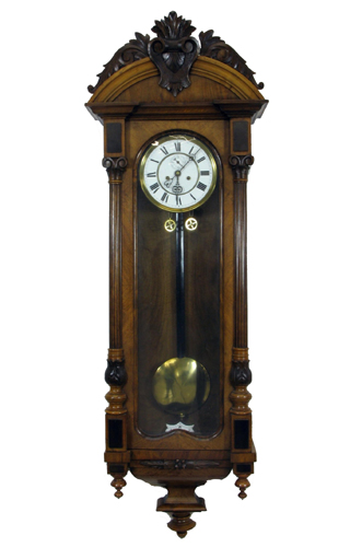 Appraisal: TWO-WEIGHT REGULATOR WALL CLOCK German late th century having a