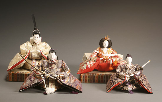 Appraisal: Seven Japanese Girl's Day Festival Dolls Hina Matsuri Showa Period