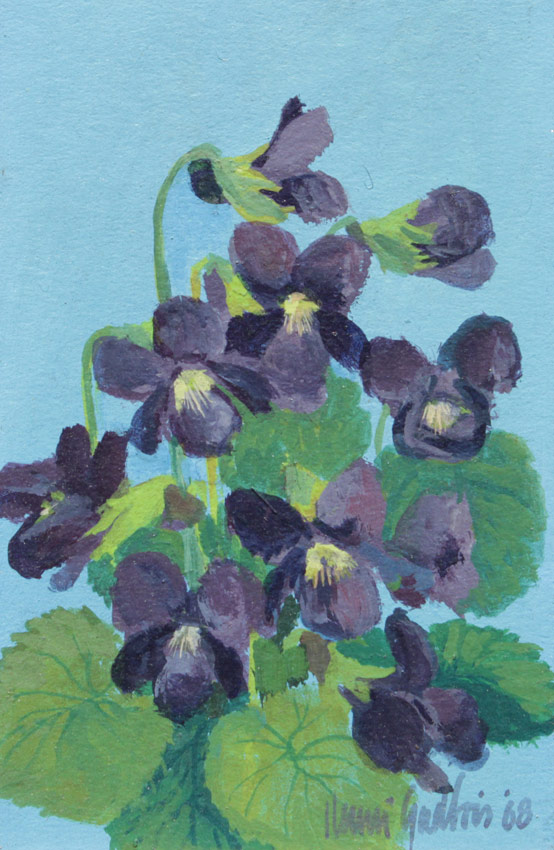 Appraisal: GADBOIS Louise Landry Canadian - Still Life of Violets Oil