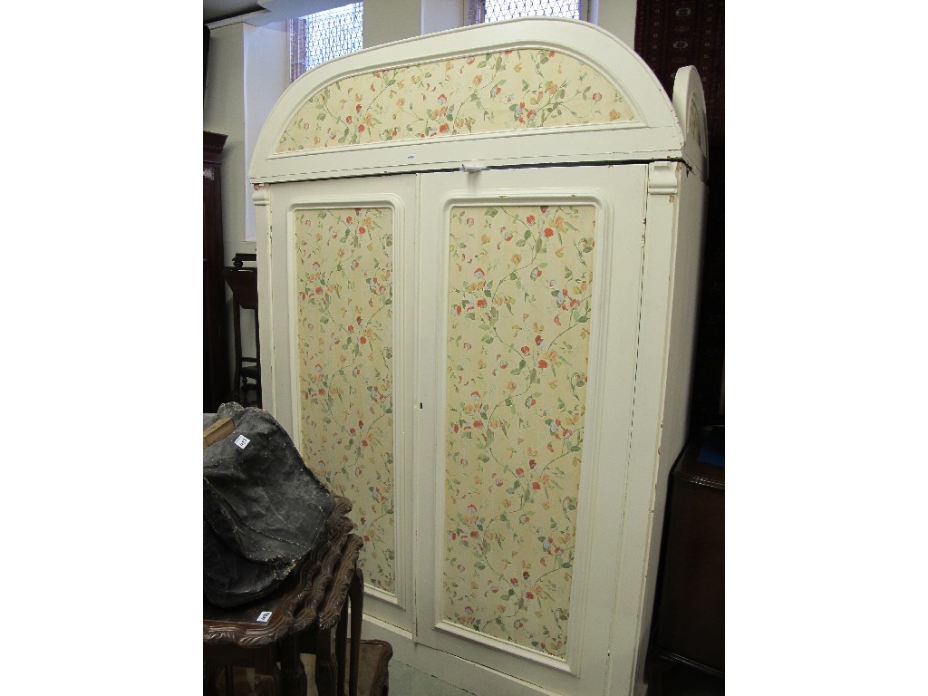 Appraisal: Victorian painted pine two door wardrobe BH