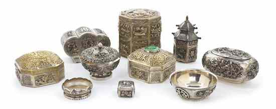 Appraisal: A Collection of Five Chinese Silver Articles of various forms