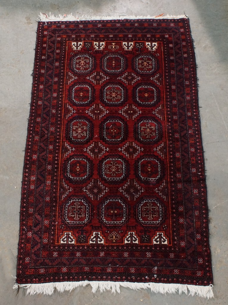 Appraisal: x Turkish throw rug