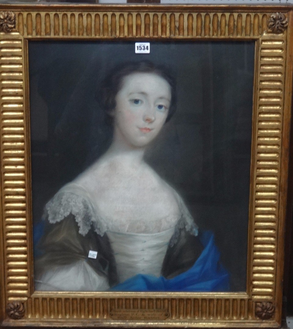 Appraisal: Circle of William Hoare of Bath Portrait of Sarah Rochfort