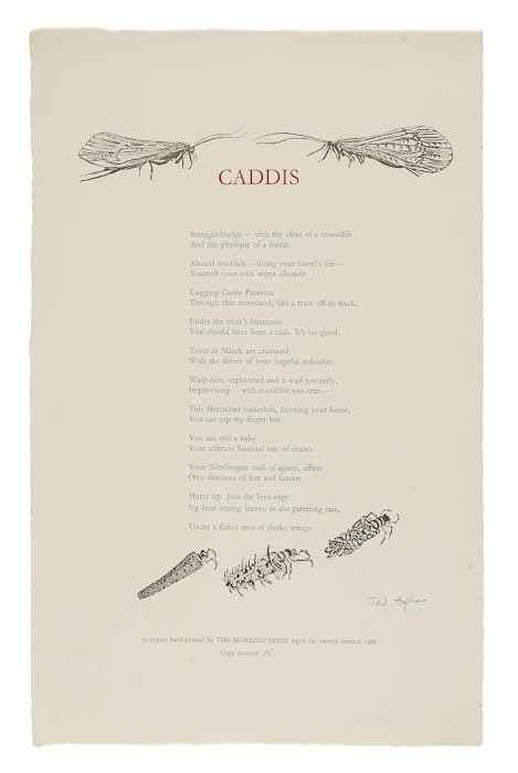 Appraisal: Hughes Ted Caddis Visitation broadsides both number of copies signed