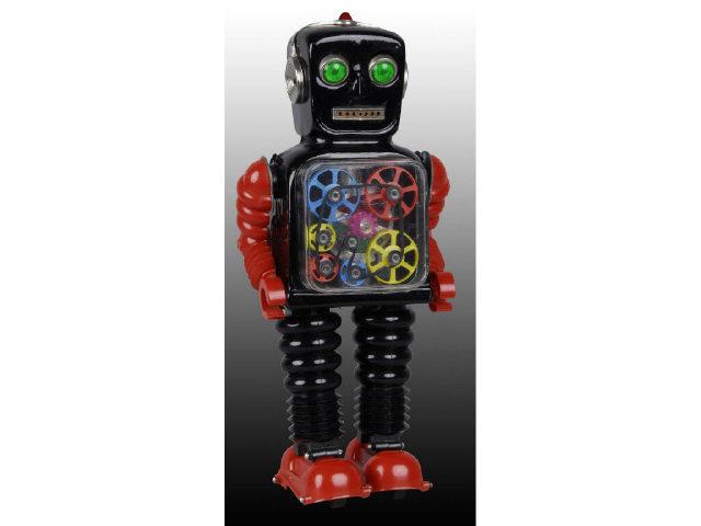 Appraisal: Japanese Battery-Operated Gear Robot Toy Description Working Gears move robot